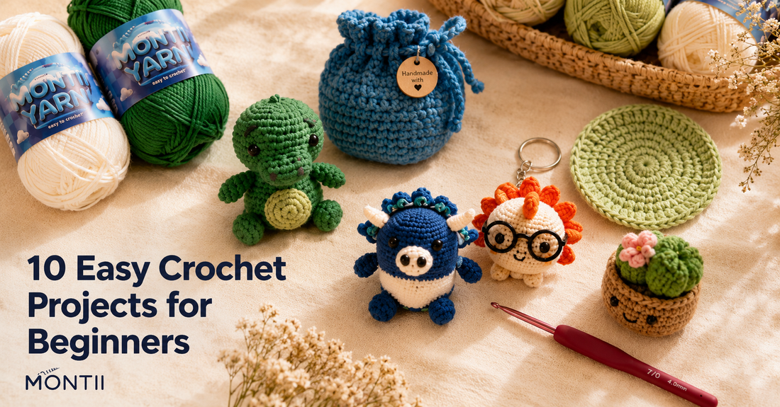 10 easy crochet projects for beginners - MONTII
